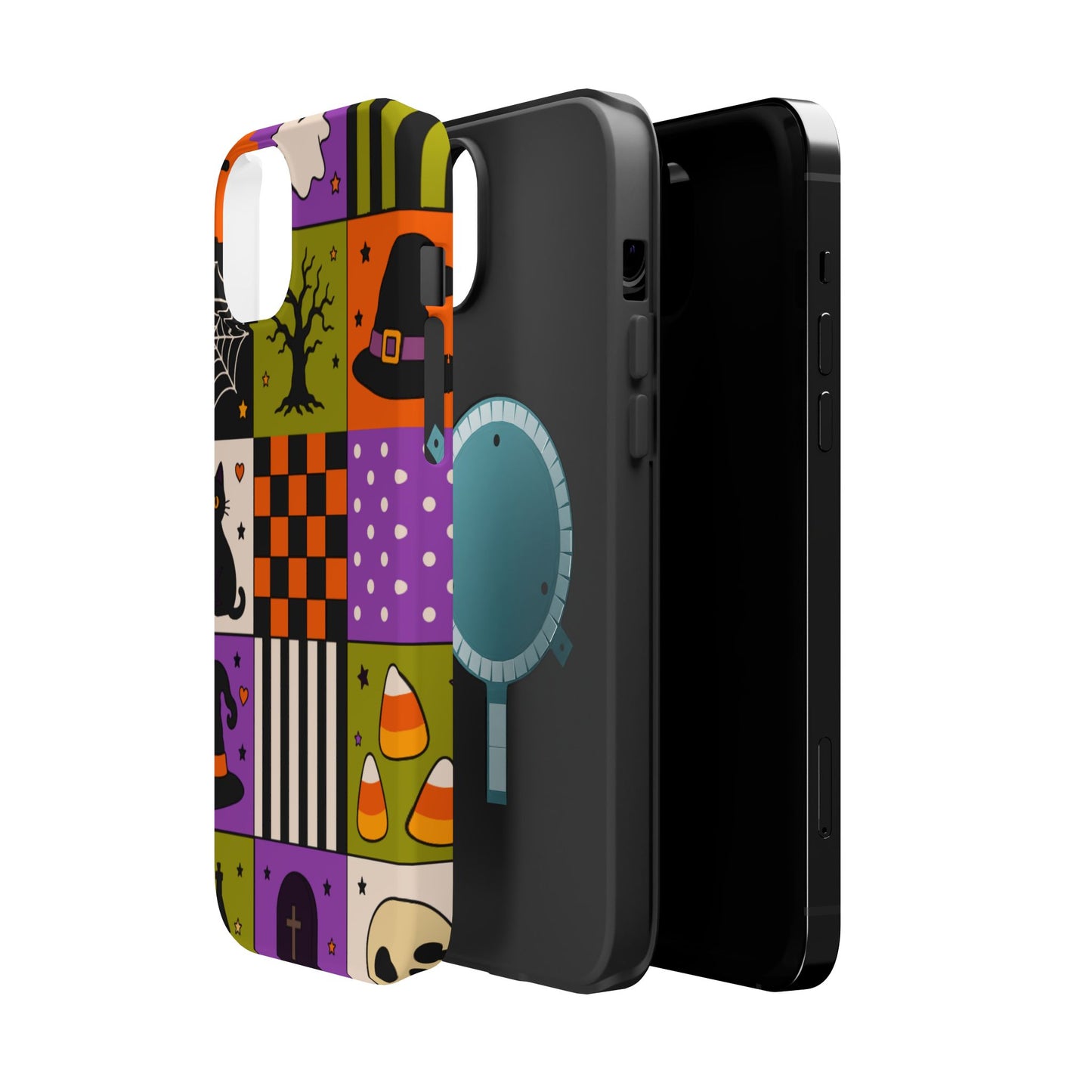 Wireless-Charging Compatible Case – Spooky Patchwork