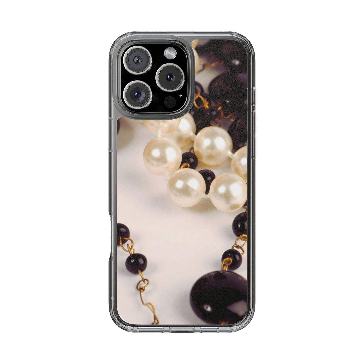 Clear Phone Case – Noir Pearl