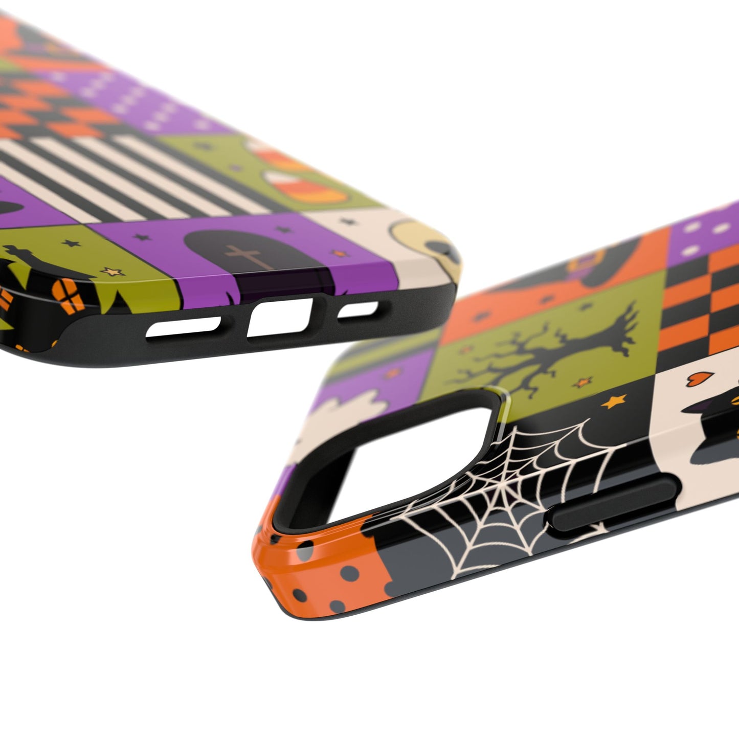 Impact-Resistant Phone Case – Spooky Patchwork