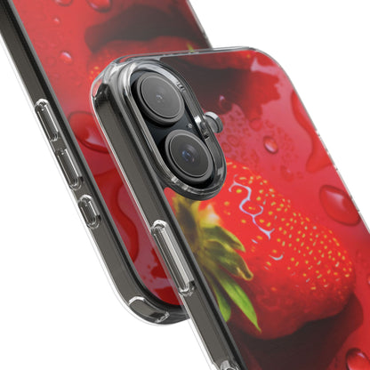 Clear Phone Case – Strawberry Drip