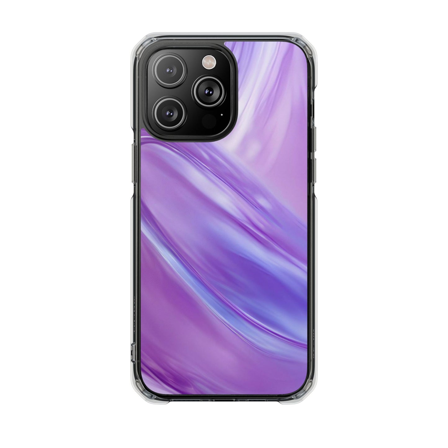 Clear Magnetic Phone Case – Lavender Wave