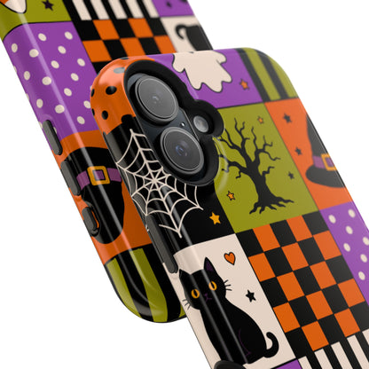 Wireless-Charging Compatible Case – Spooky Patchwork
