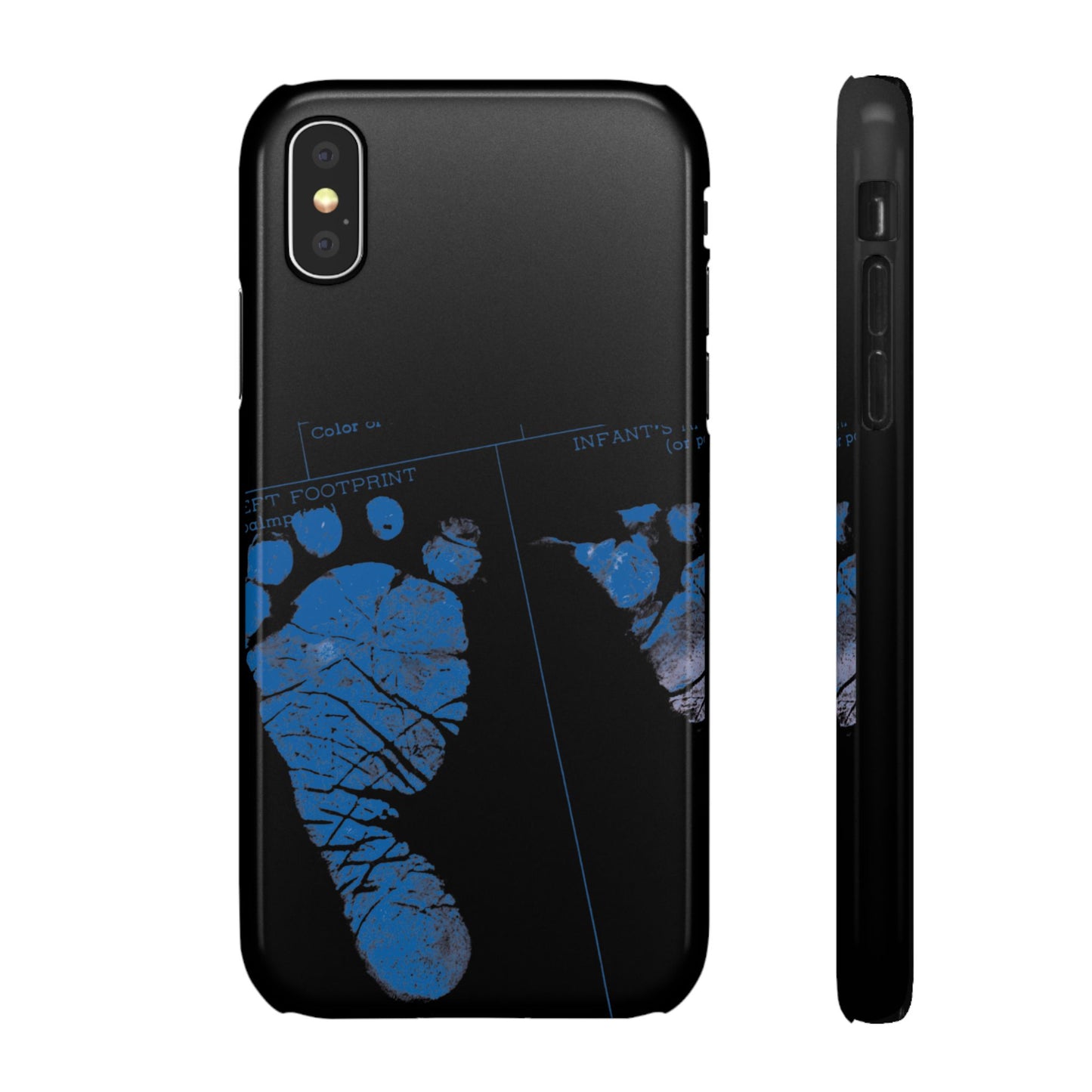 Snap Phone Case – Mom’s Little Blue Footprints