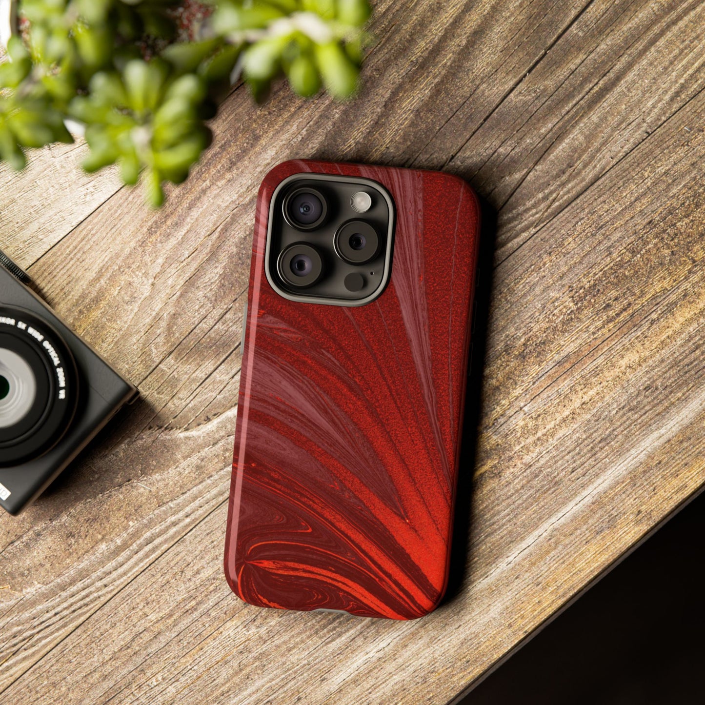 Protective Phone Case – Crimson Current