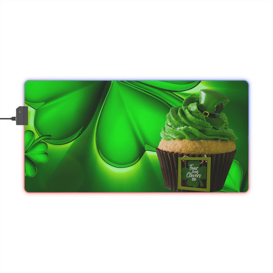 LED Desk Mat – Lucky Clover Cupcake