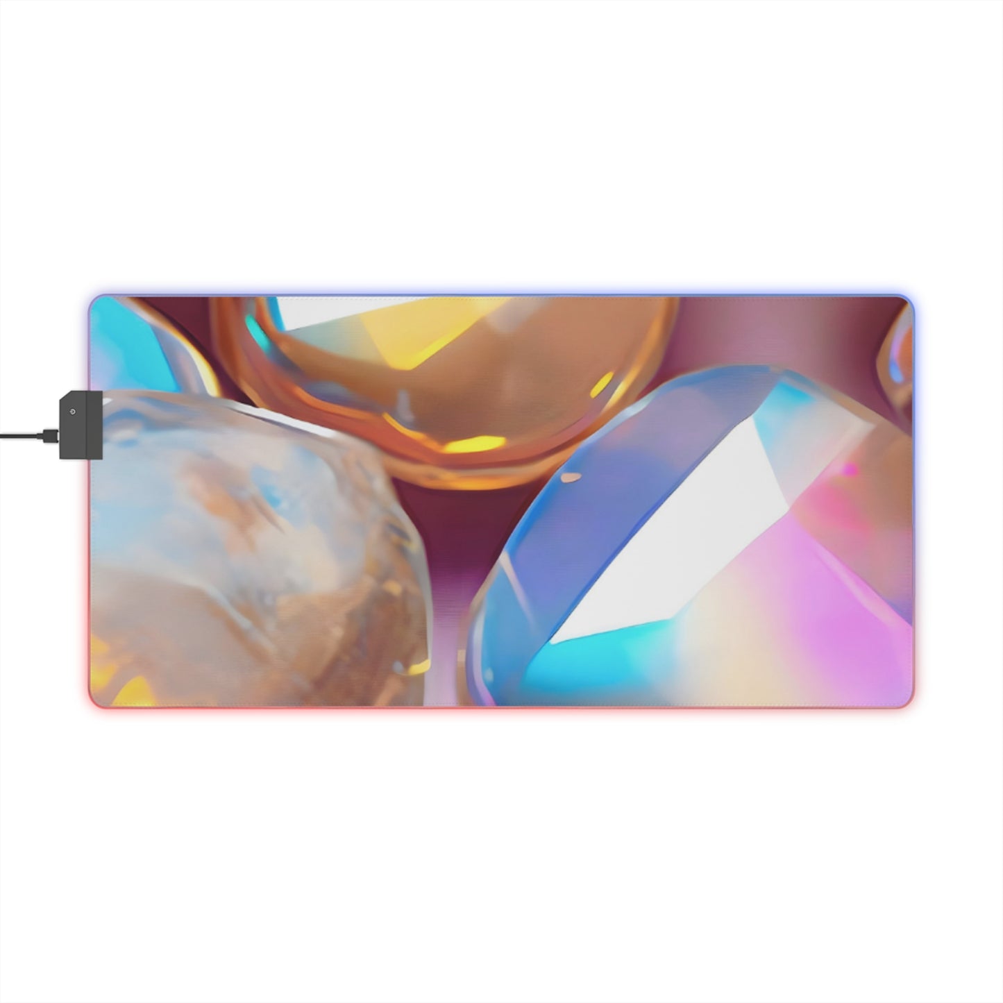 Gaming LED Desk Mat – Glass Candy