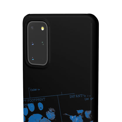 Snap Phone Case – Mom’s Little Blue Footprints