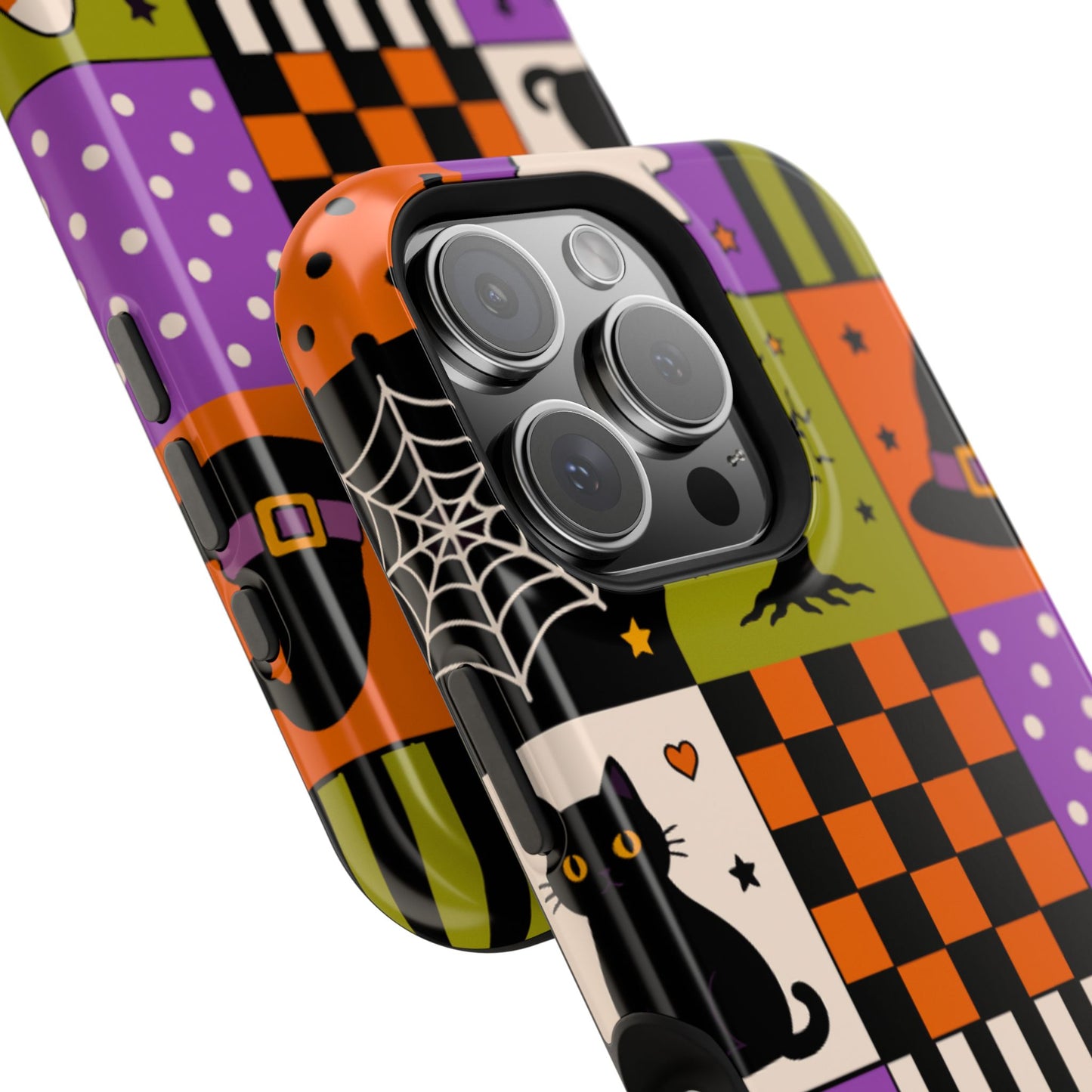 Impact-Resistant Phone Case – Spooky Patchwork