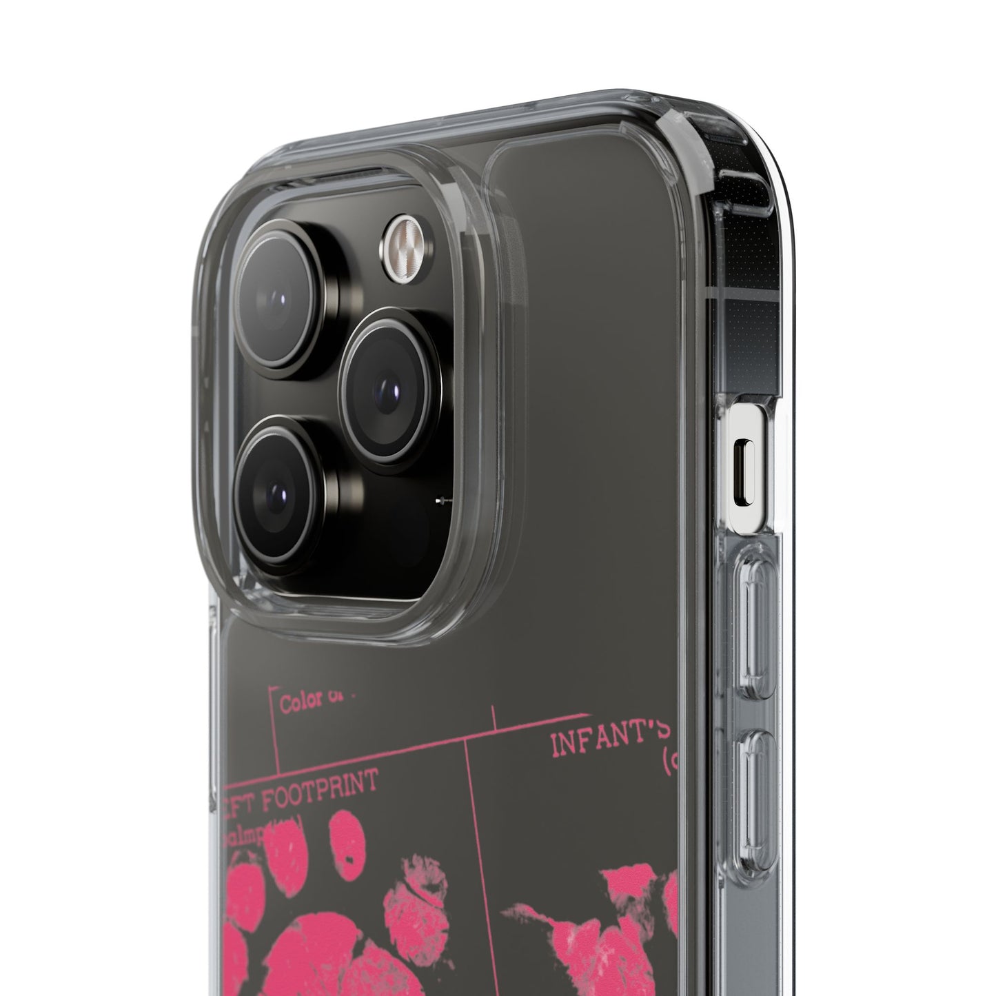 Clear Phone Case – Mom’s Little Pink Footprints