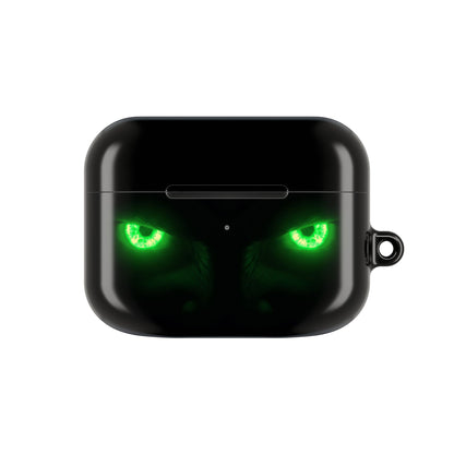 Wireless Earbud Case Cover – Neon Green Monster Eyes