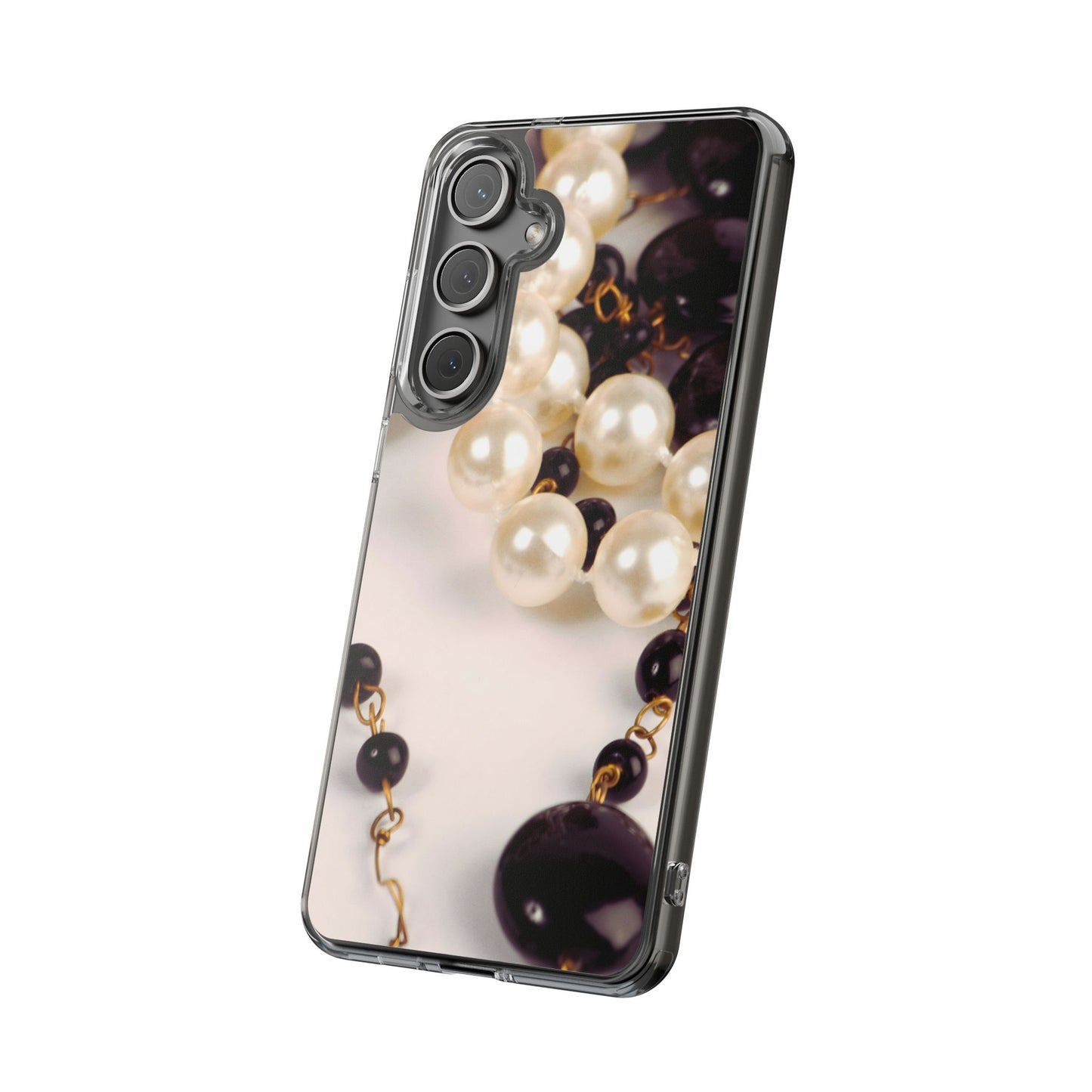 Clear Phone Case – Noir Pearl