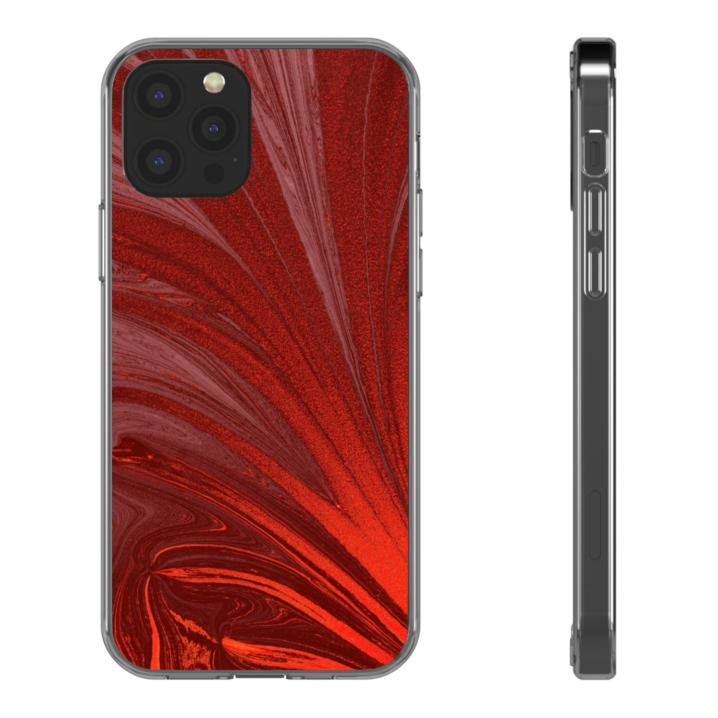 Clear Phone Case – Crimson Current