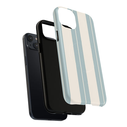 Protective Magnetic Phone Case - Coastal Stripe