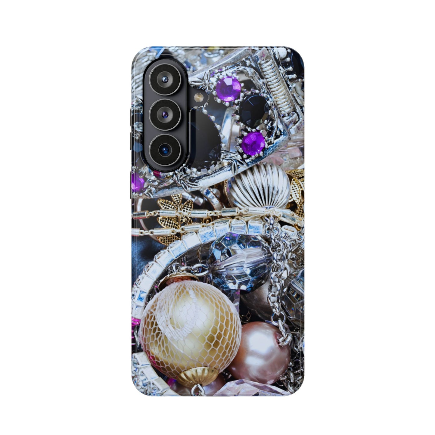 Impact-Resistant Phone Case – Chrome Jewel