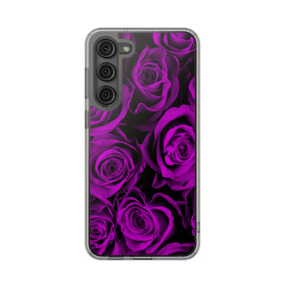 Clear Phone Case – Amethyst Roses