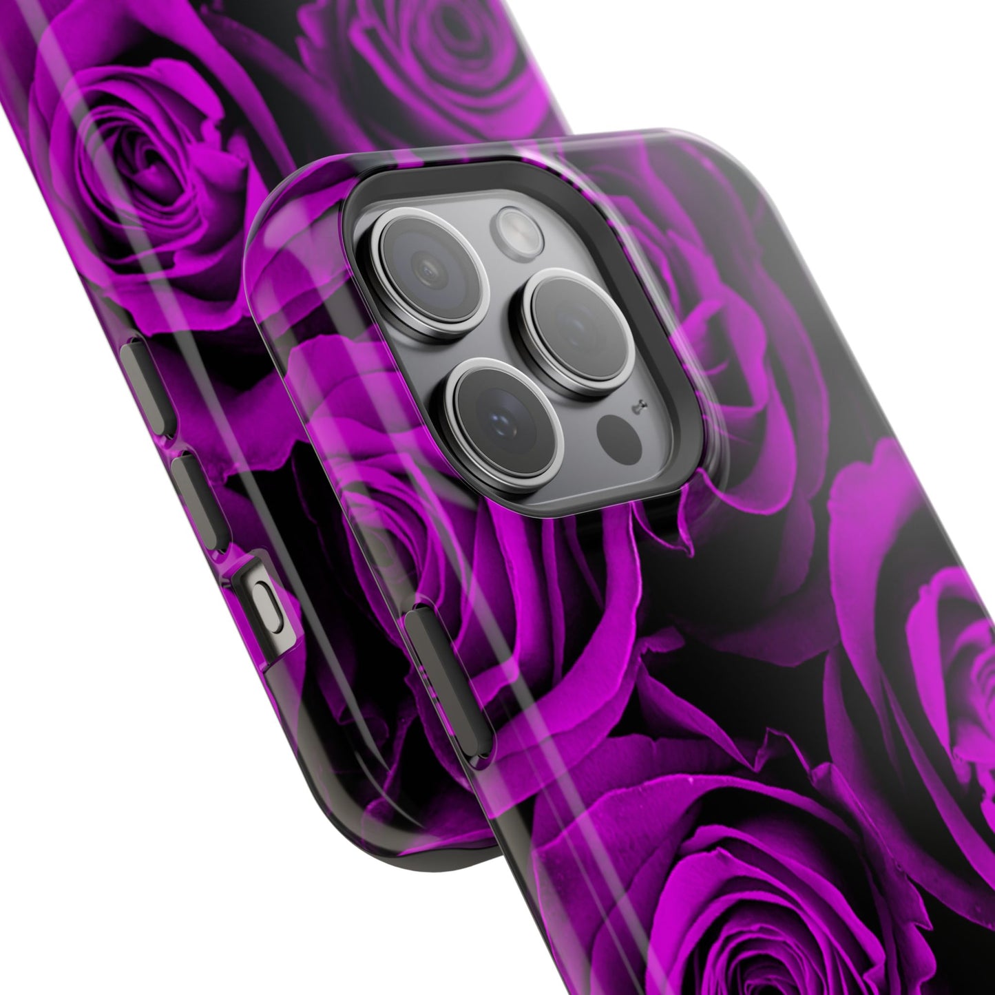 Wireless-Charging Compatible Case – Amethyst Roses