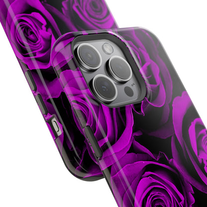 Wireless-Charging Compatible Case – Amethyst Roses