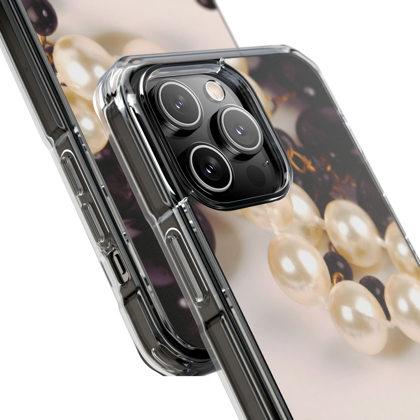 Clear Magnetic Phone Case – Noir Pearl