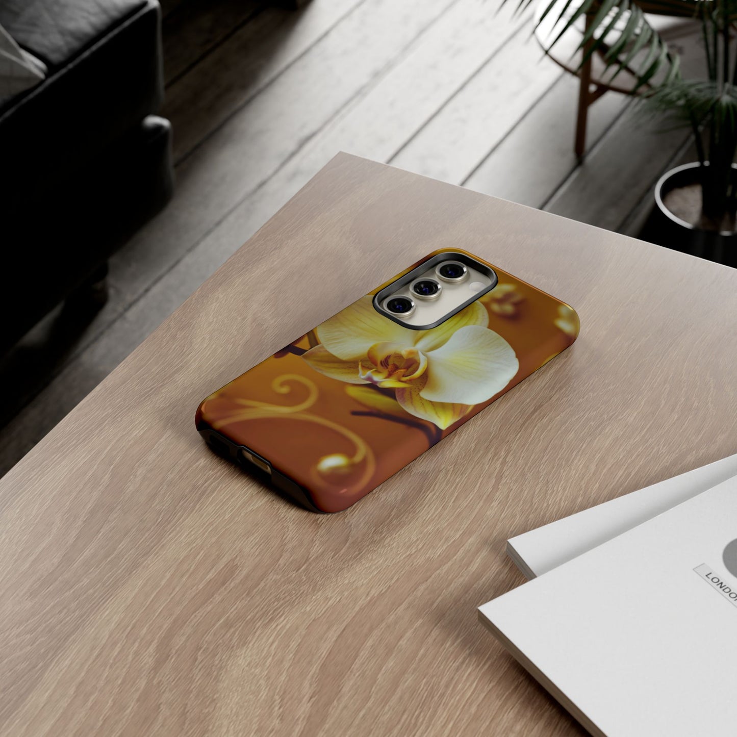 Protective Phone Case – Amber Orchid