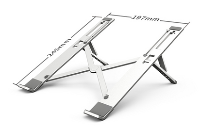 Portable Laptop Stand with Cooling Fan - Adjustable Ergonomic Desk Stand for Better Airflow