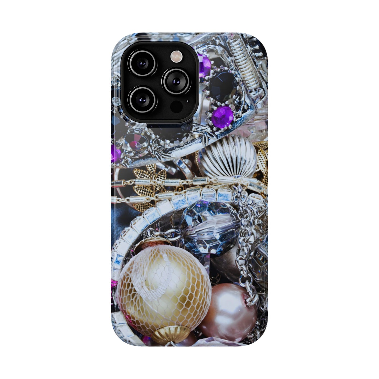 Impact-Resistant Phone Case – Chrome Jewel