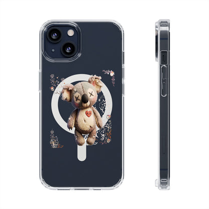 Clear Magnetic Phone Case – Cursed Cuddles – Compatible with iPhone 13–16 Series