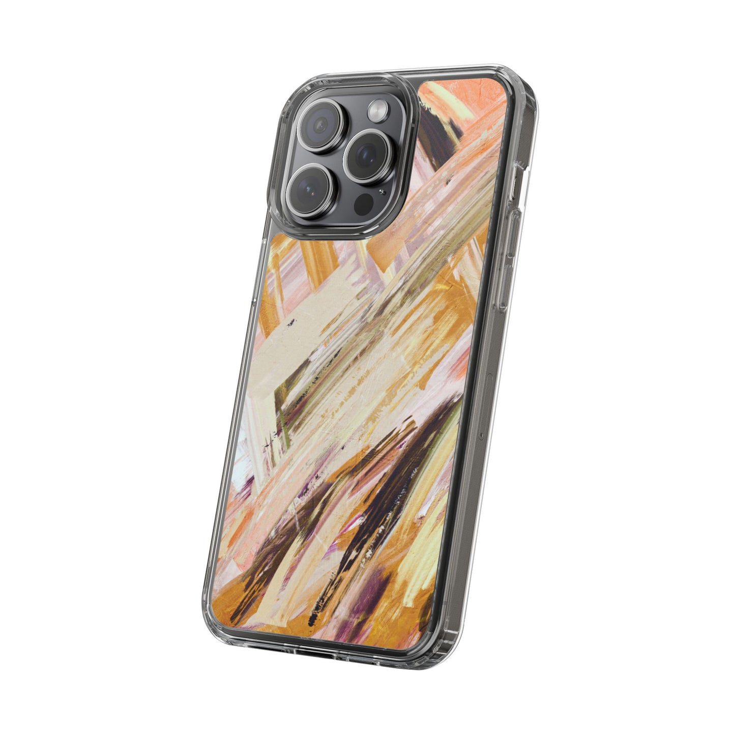 Clear Phone Case – Brush & Bronze