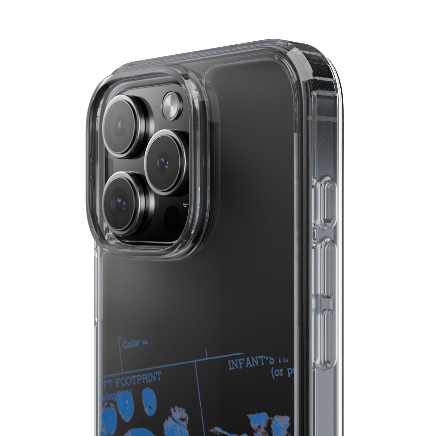 Clear Phone Case – Mom’s Little Blue Footprints