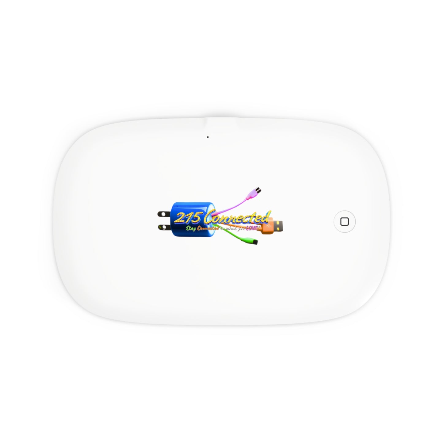 UV Phone Sanitizer + Wireless Charger – 215 Connected Logo 2‑in‑1 Pad