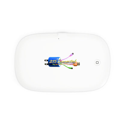 UV Phone Sanitizer + Wireless Charger – 215 Connected Logo 2‑in‑1 Pad