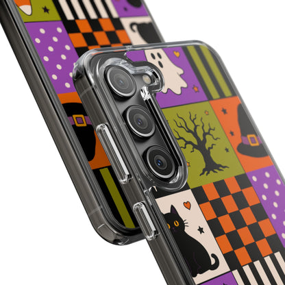 Clear Phone Case – Spooky Patchwork