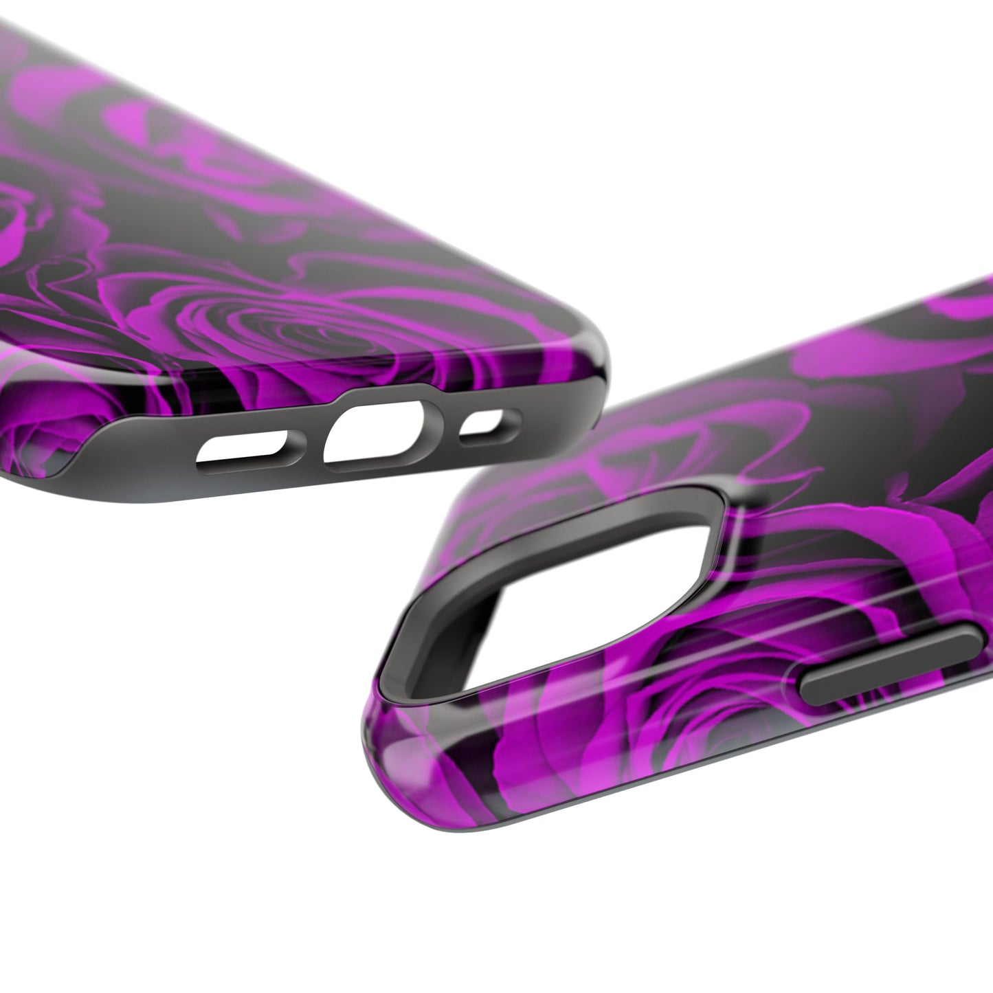 Impact-Resistant Phone Case – Amethyst Roses