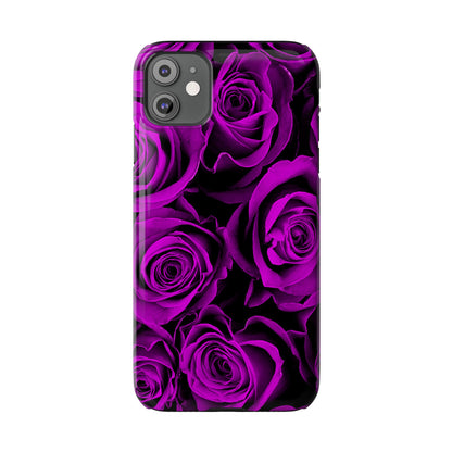 Slim Phone Case – Amethyst Roses