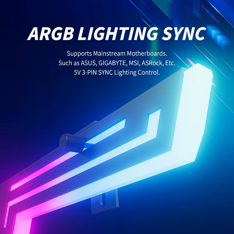 UPSIRNE ARGB 5V 3PIN Graphics Card Bracket Adjustable Height ARGB AURA SYNC Computer Graphics Card VGA Bracket