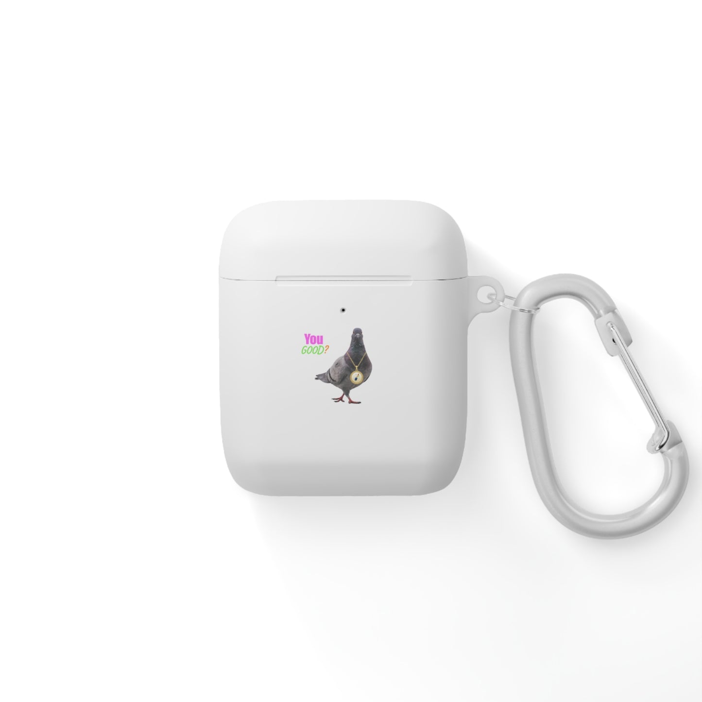 Wireless Earbud Case Cover – Pigeon Design Slim Drop Protection with Carabiner Clip