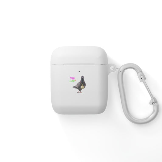 Pigeon AirPods Case Cover – Slim Drop Protection with Carabiner Clip