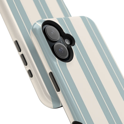 Wireless-Charging Compatible Case – Coastal Stripe