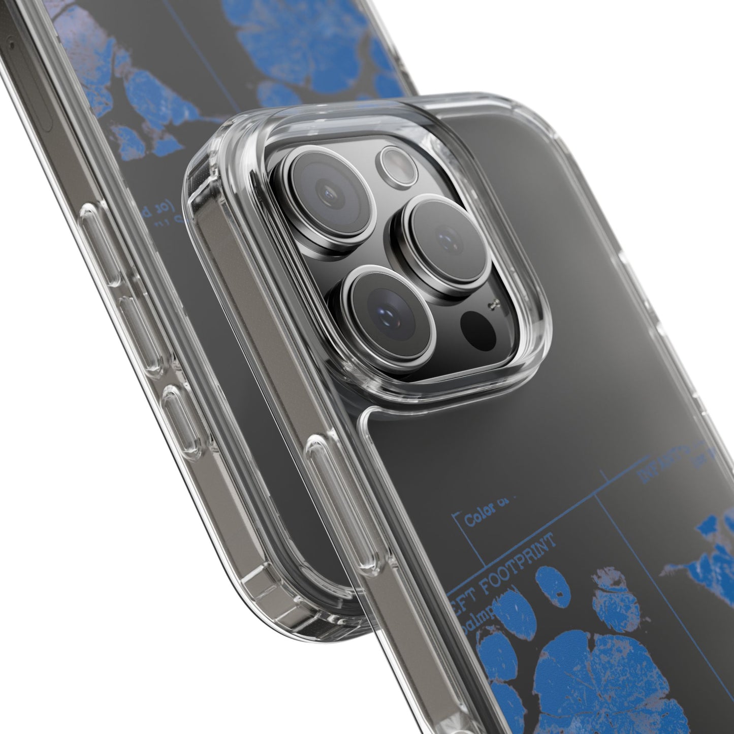 Clear Phone Case – Mom’s Little Blue Footprints