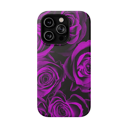 Impact-Resistant Phone Case – Amethyst Roses