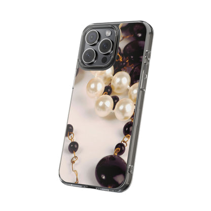 Clear Phone Case – Noir Pearl