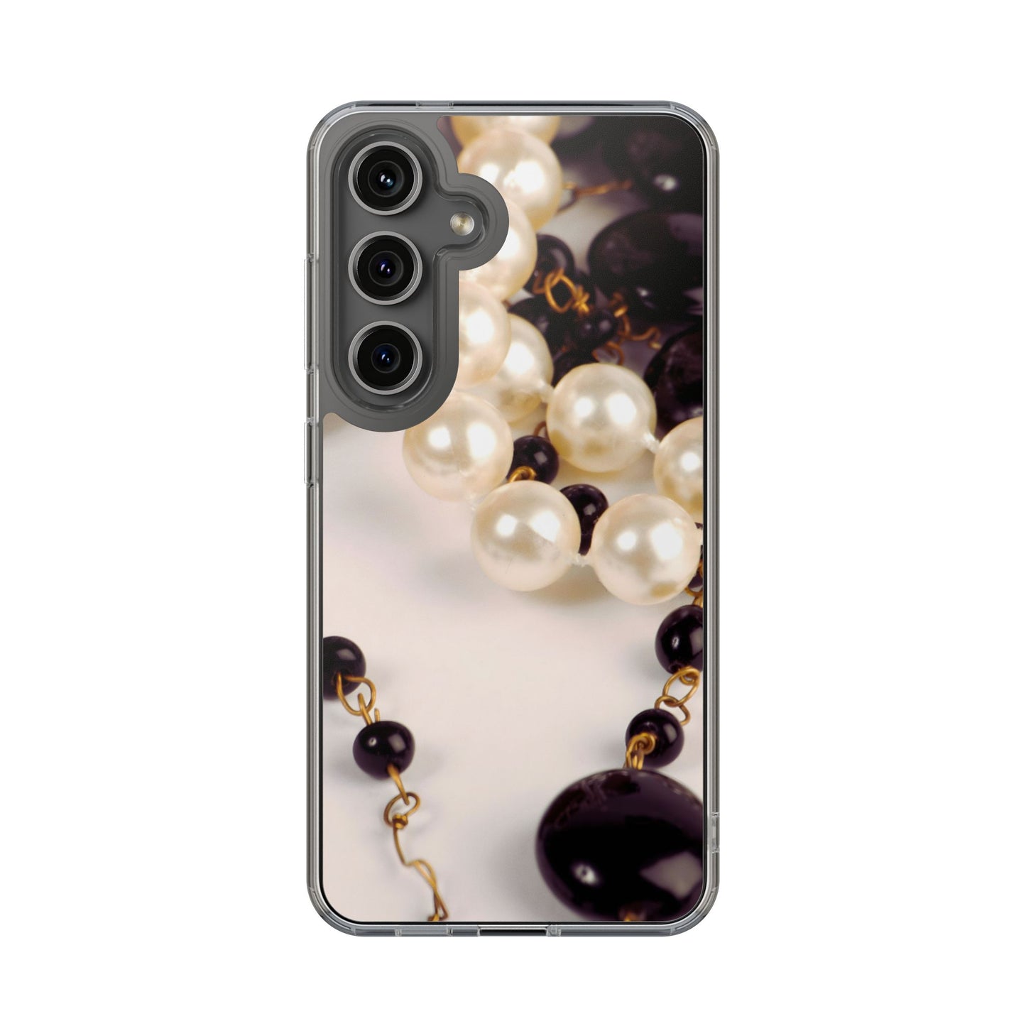 Clear Phone Case – Noir Pearl