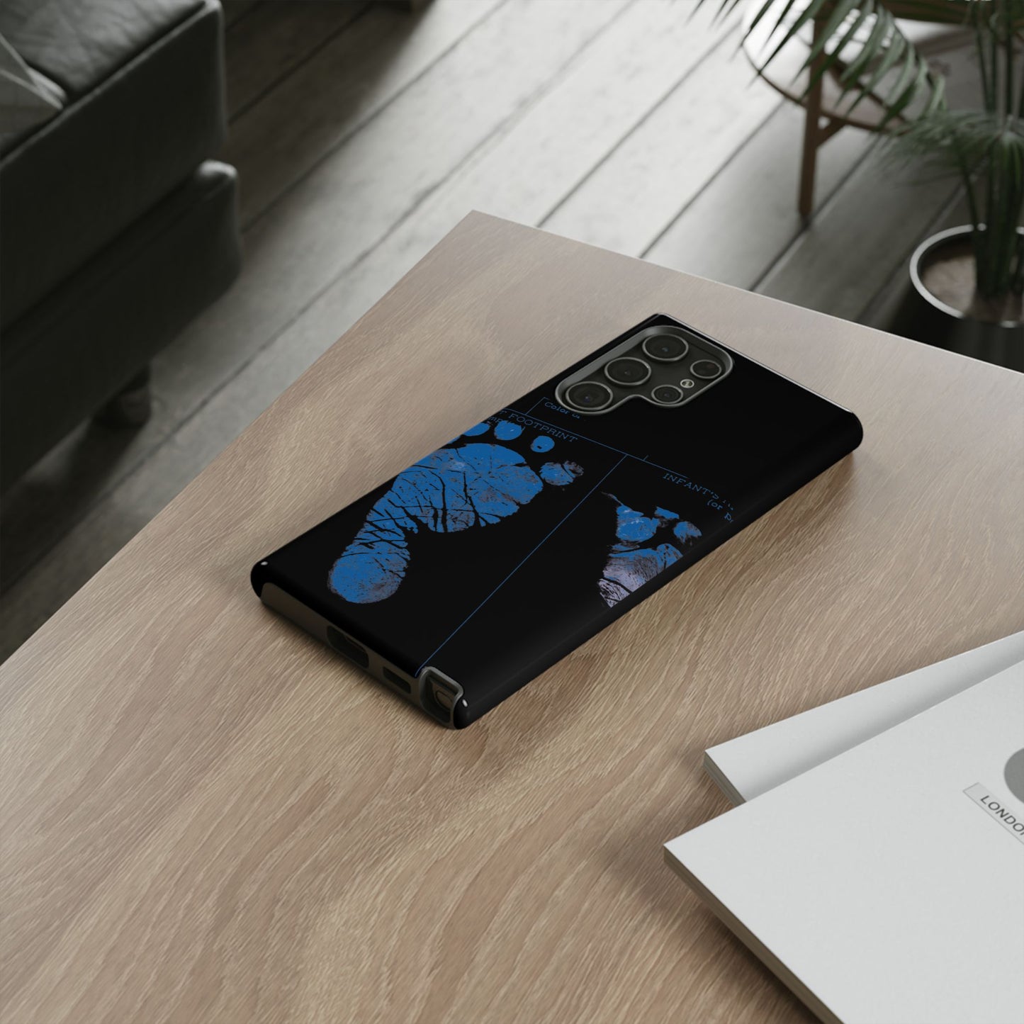 Protective Phone Case – Mom’s Little Blue Footprints