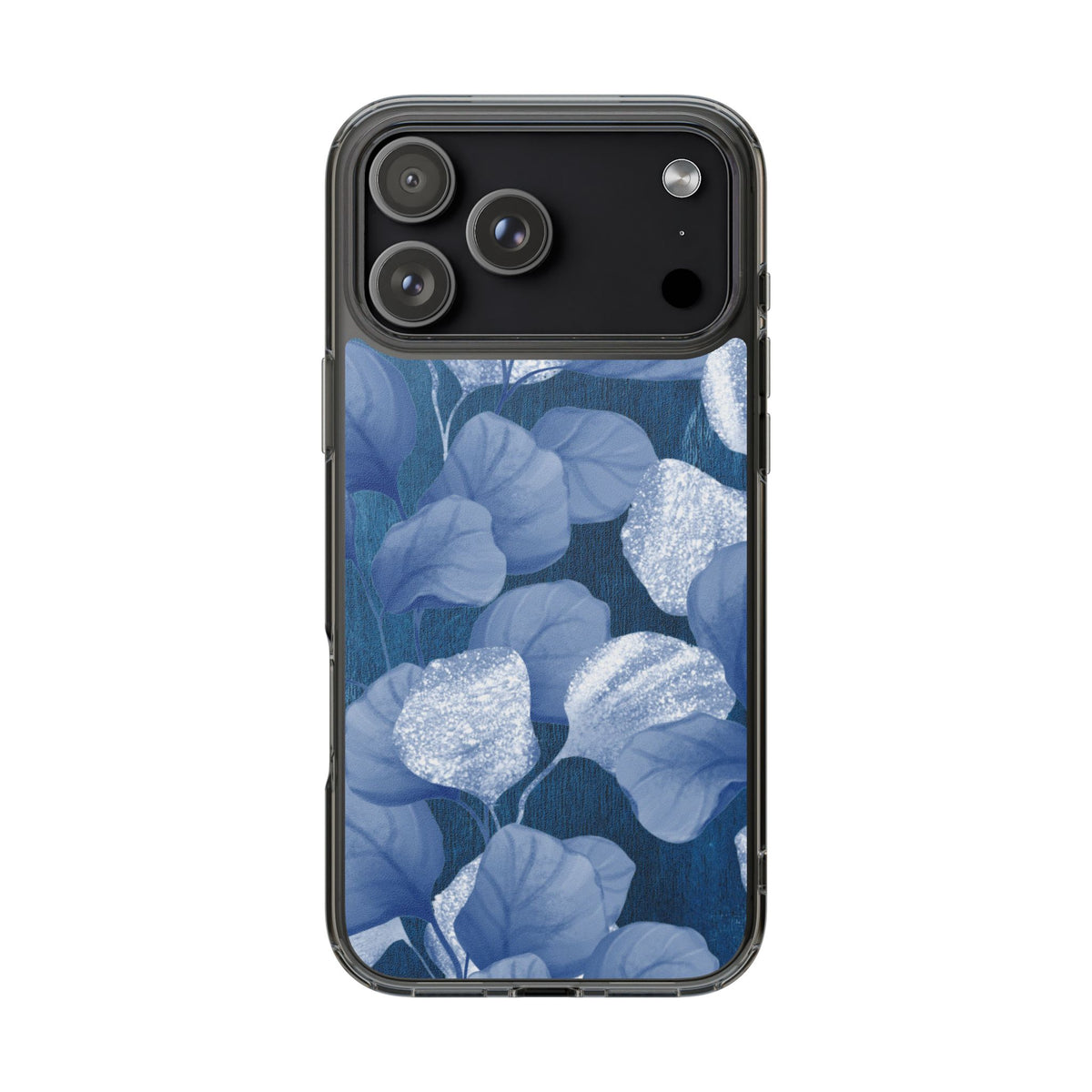 Clear Phone Case – October Blues – Compatible with iPhone 13–17 & Samsung Galaxy S25–S26 Series