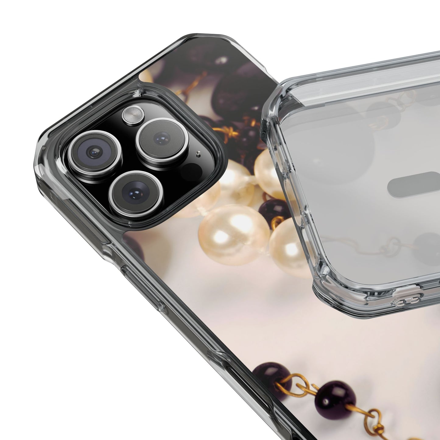 Clear Magnetic Phone Case – Noir Pearl