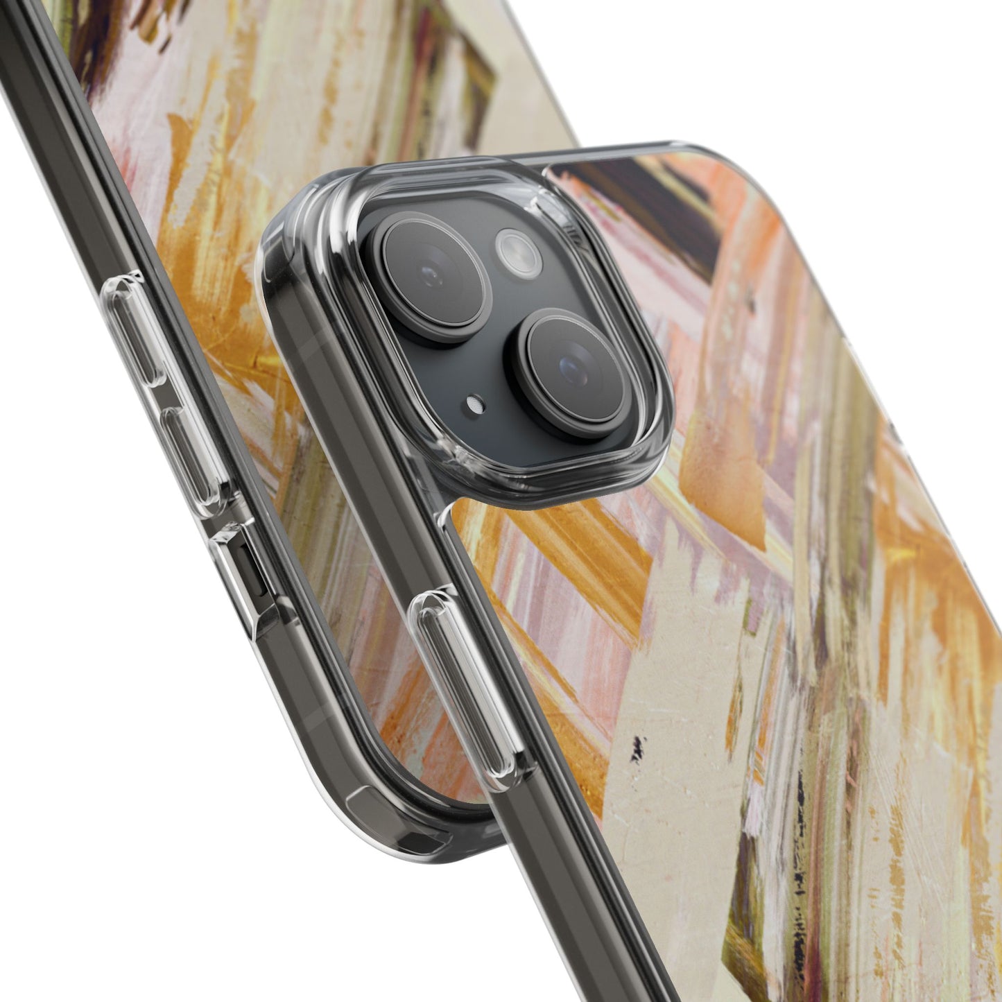 Clear Phone Case – Brush & Bronze