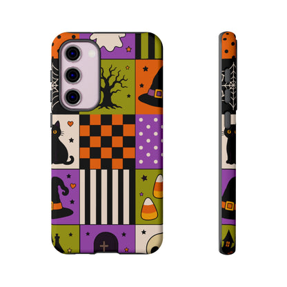 Protective Phone Case – Spooky Patchwork