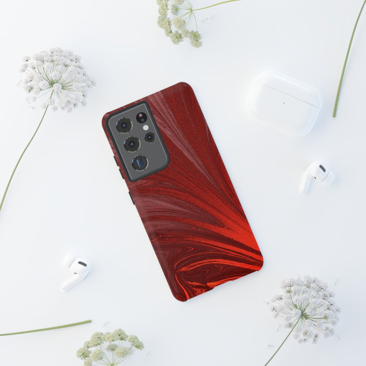Protective Phone Case – Crimson Current