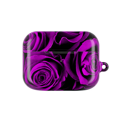 Earbud Case Cover – Amethyst Roses