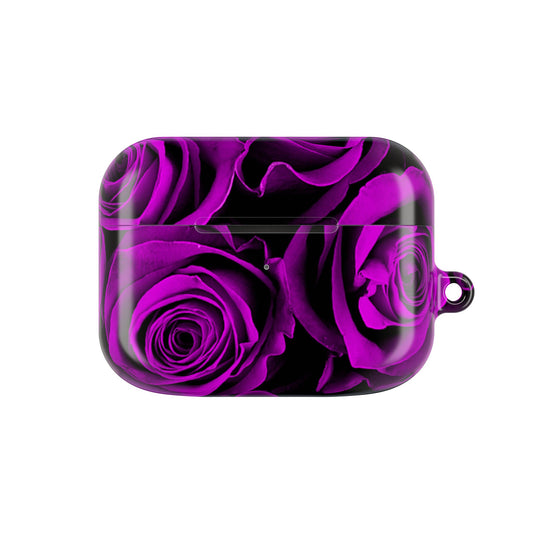 Earbud Case Cover – Amethyst Roses