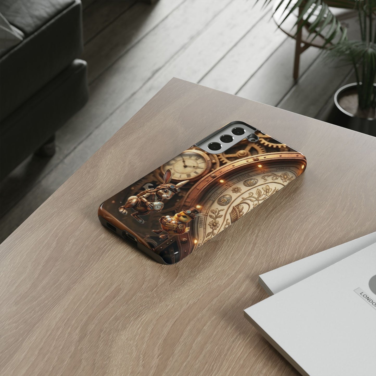 Protective Phone Case – Clockwork Cottontail